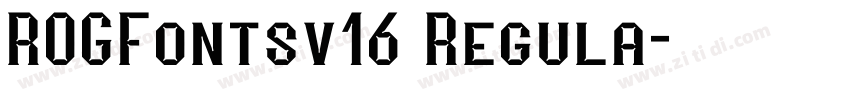 ROGFontsv16 Regula字体转换